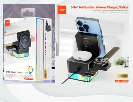 CARGADOR MAGNETICO MOXOM 3 EN 1 MX-ST29
