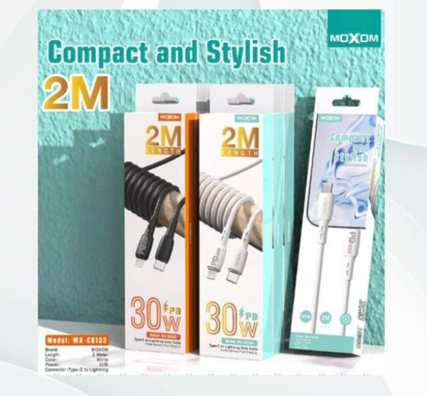 CABLE MOXOM MX-CB133 TIPO C-IPHONE 2 METROS