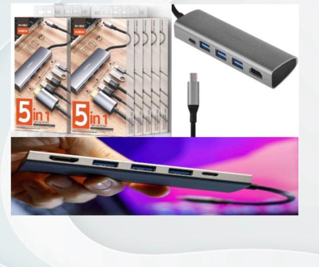 ADAPTADOR MOXOM 5 EN 1 TIPO C PD HDMI MX-HB02